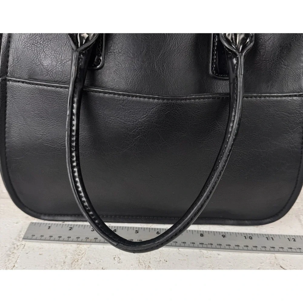 London Fog Black And‎ Beige Purse Double Handle Handbag